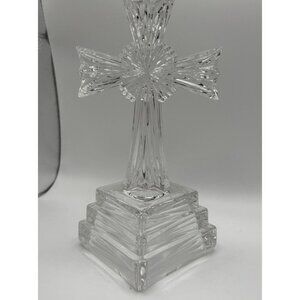 VTG Lead Crystal Lenox "Wedding Promises" Treasures Cross Figurine Germany 8" H